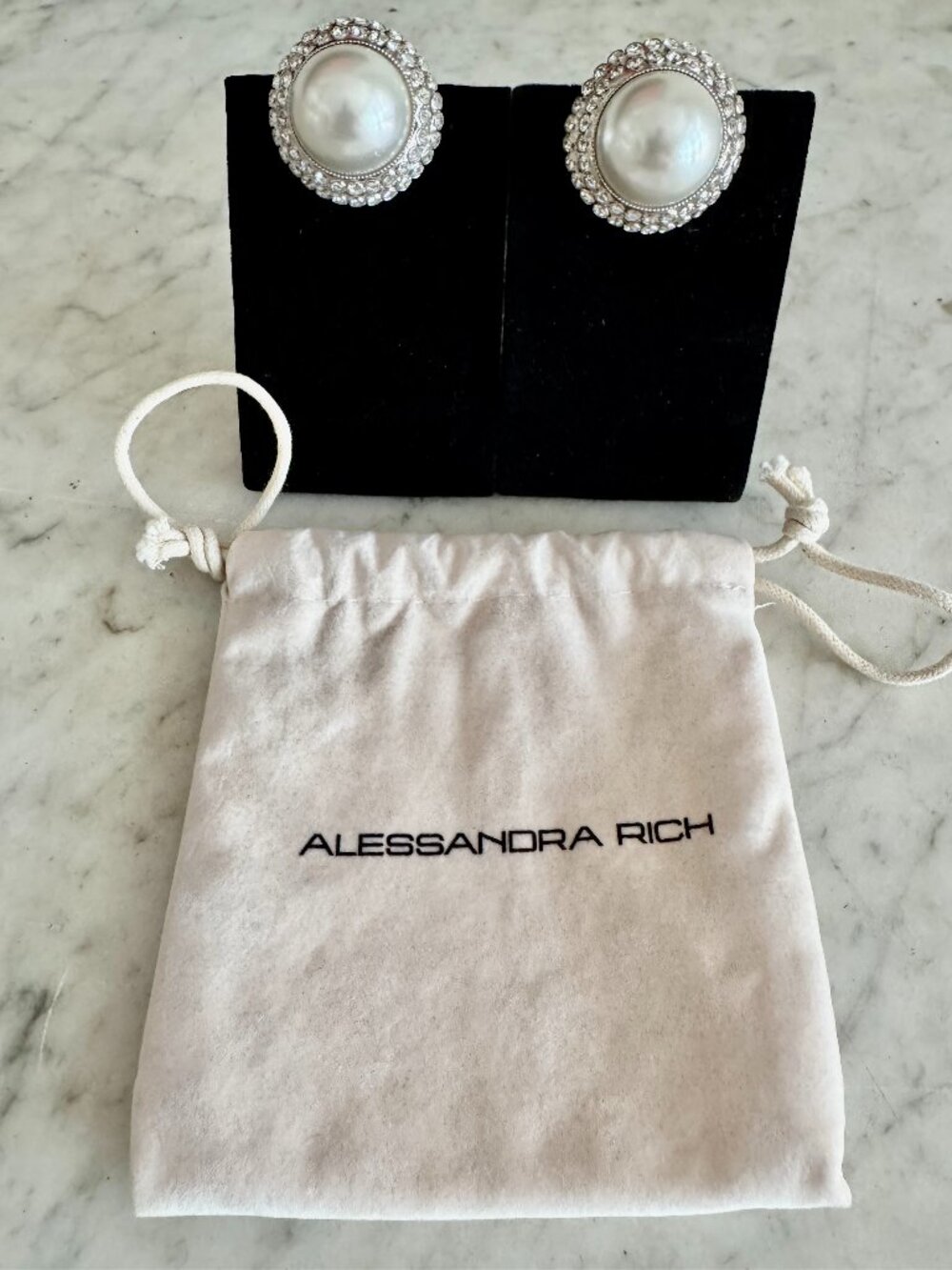 Allessandra Rich Pearl Earrings-TREND ALERT